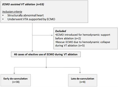 Early de-cannulation from extracorporeal membrane oxygenation following ventricular tachycardia radiofrequency ablation